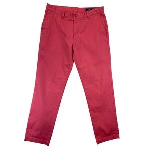 Vineyard Vines Breaker Pants Mens 34x32 Coral Chino Straight Stretch Cotton